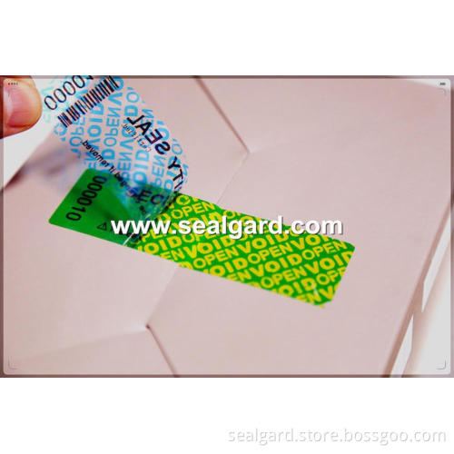 tamper evident void label